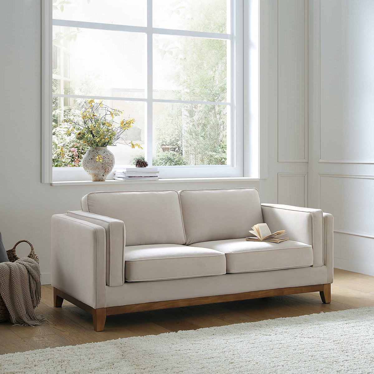 Dipley Champagne Velvet Sofa, 2-Seater — sofa from 2nd Time Around