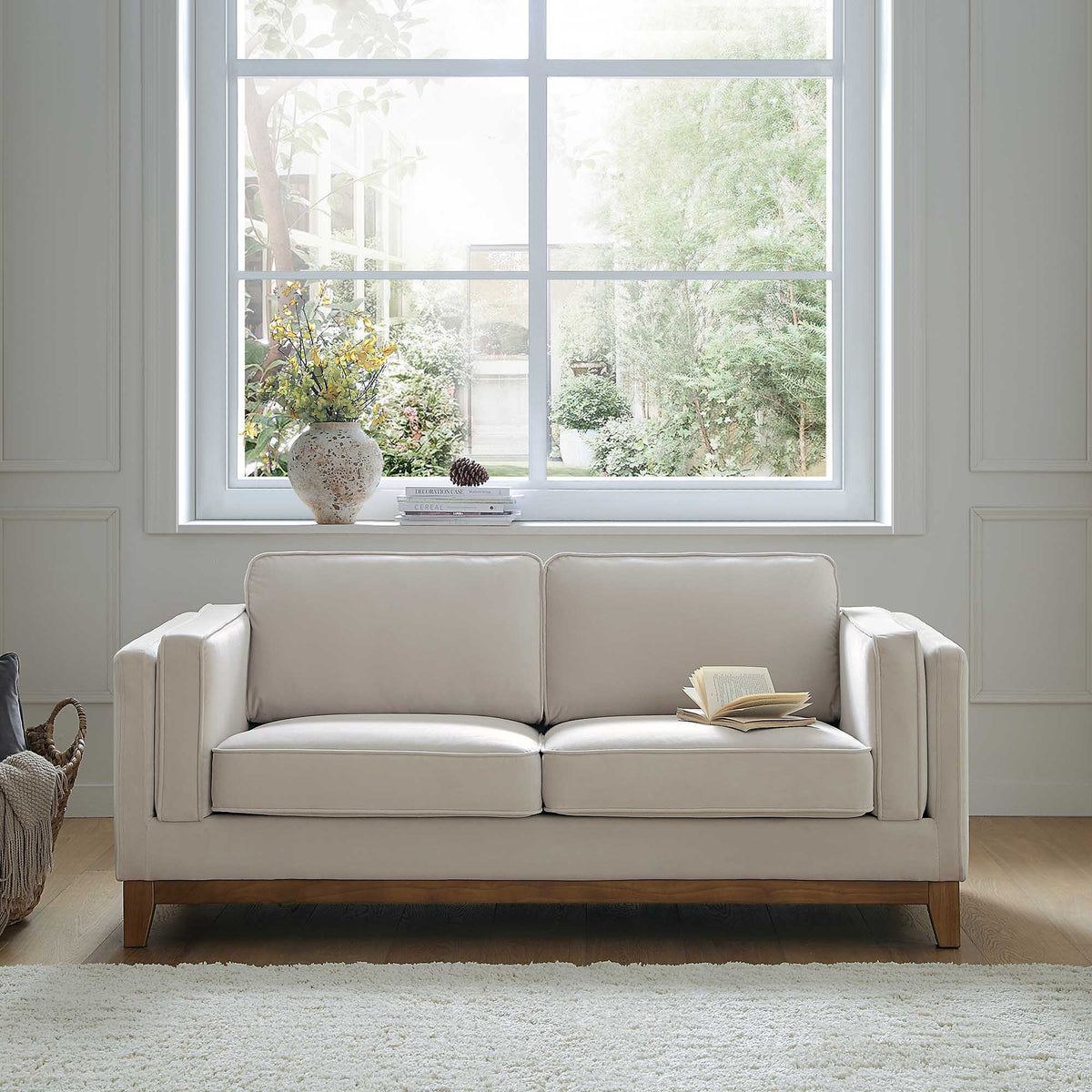 Dipley Champagne Velvet Sofa, 2-Seater — view 2