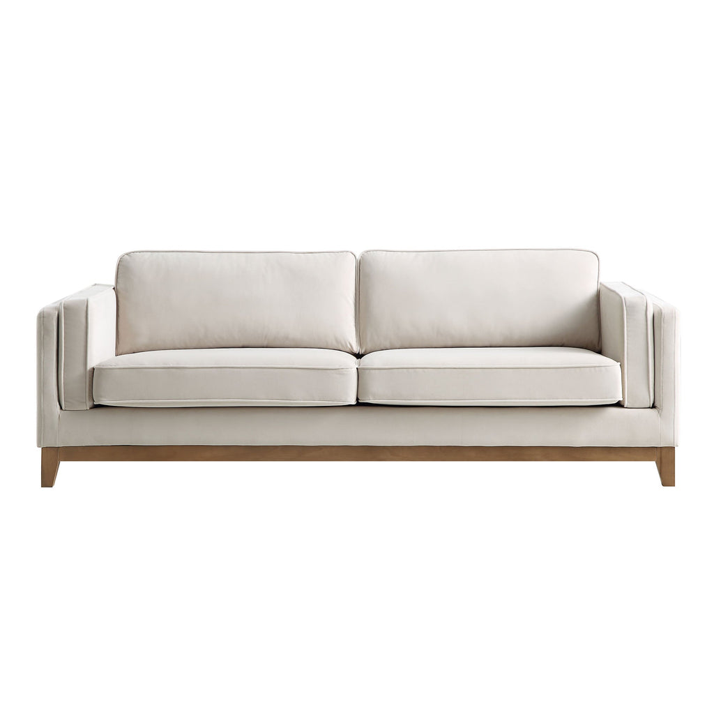 Dipley Champagne Velvet Sofa, 3-Seater — view 4