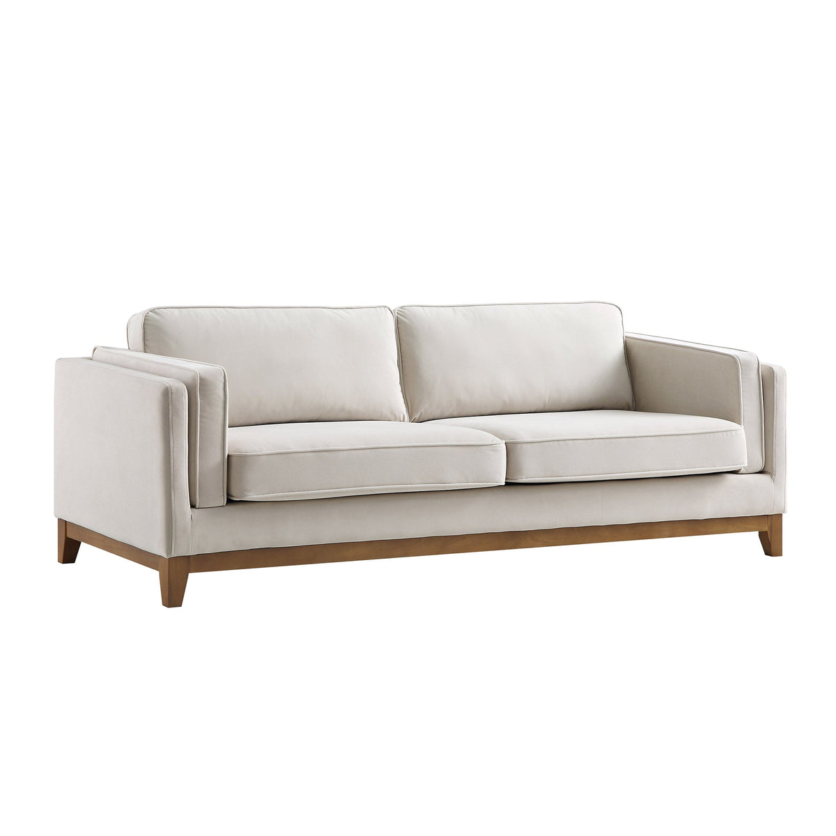 Dipley Champagne Velvet Sofa, 3-Seater — view 5