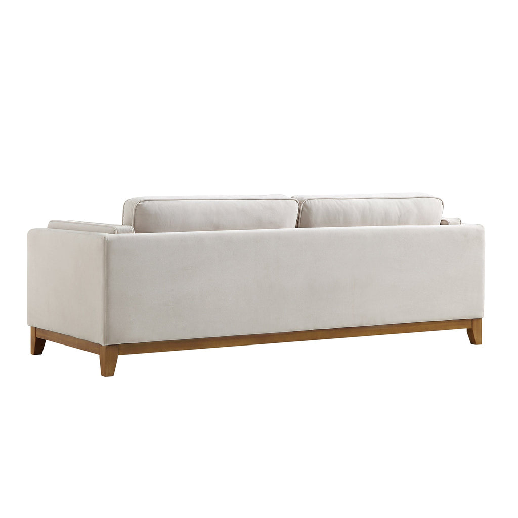 Dipley Champagne Velvet Sofa, 3-Seater — view 9