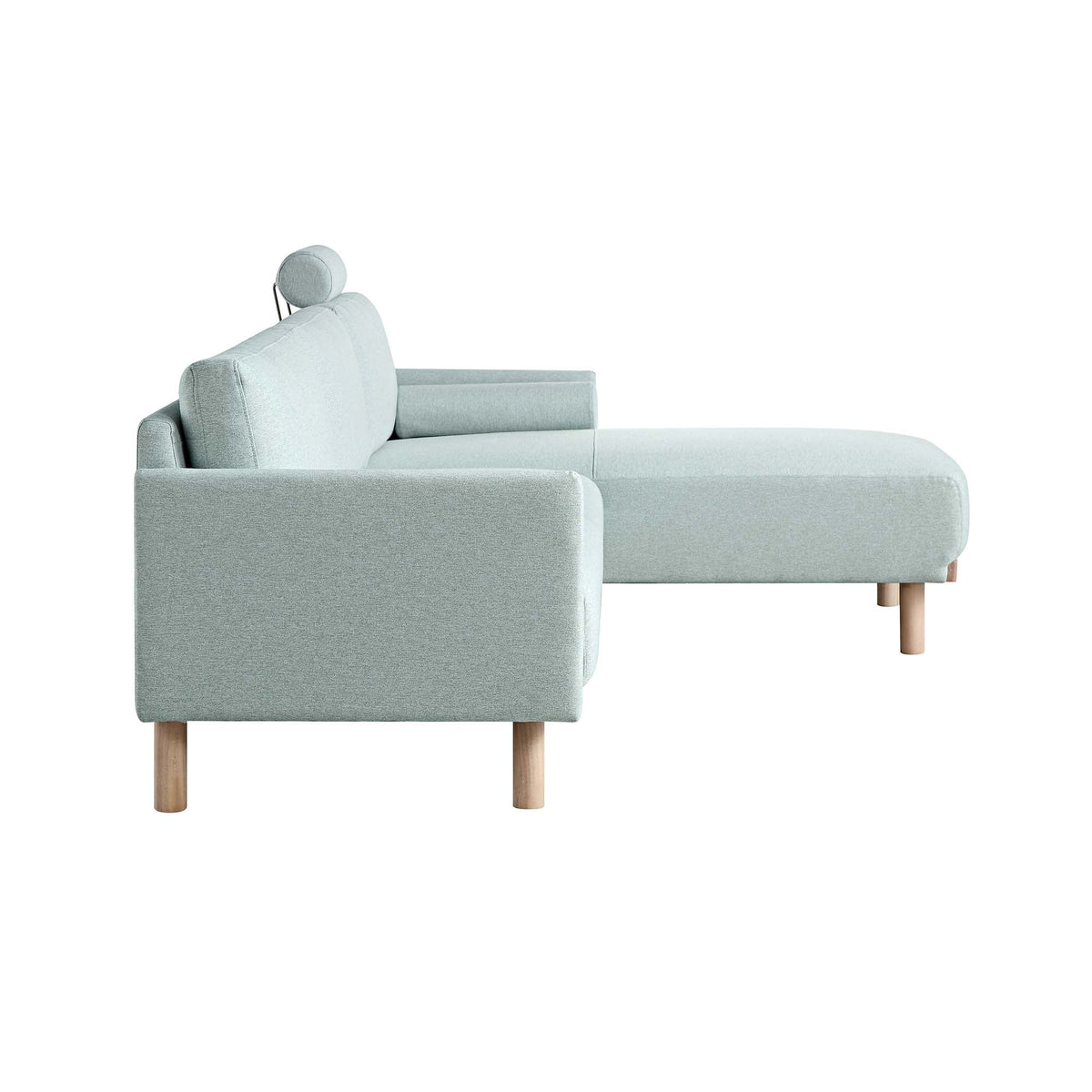 Timber Sage Green Fabric Sofa, Large 3-Seater Chaise Sofa Right Hand Facing — view 9