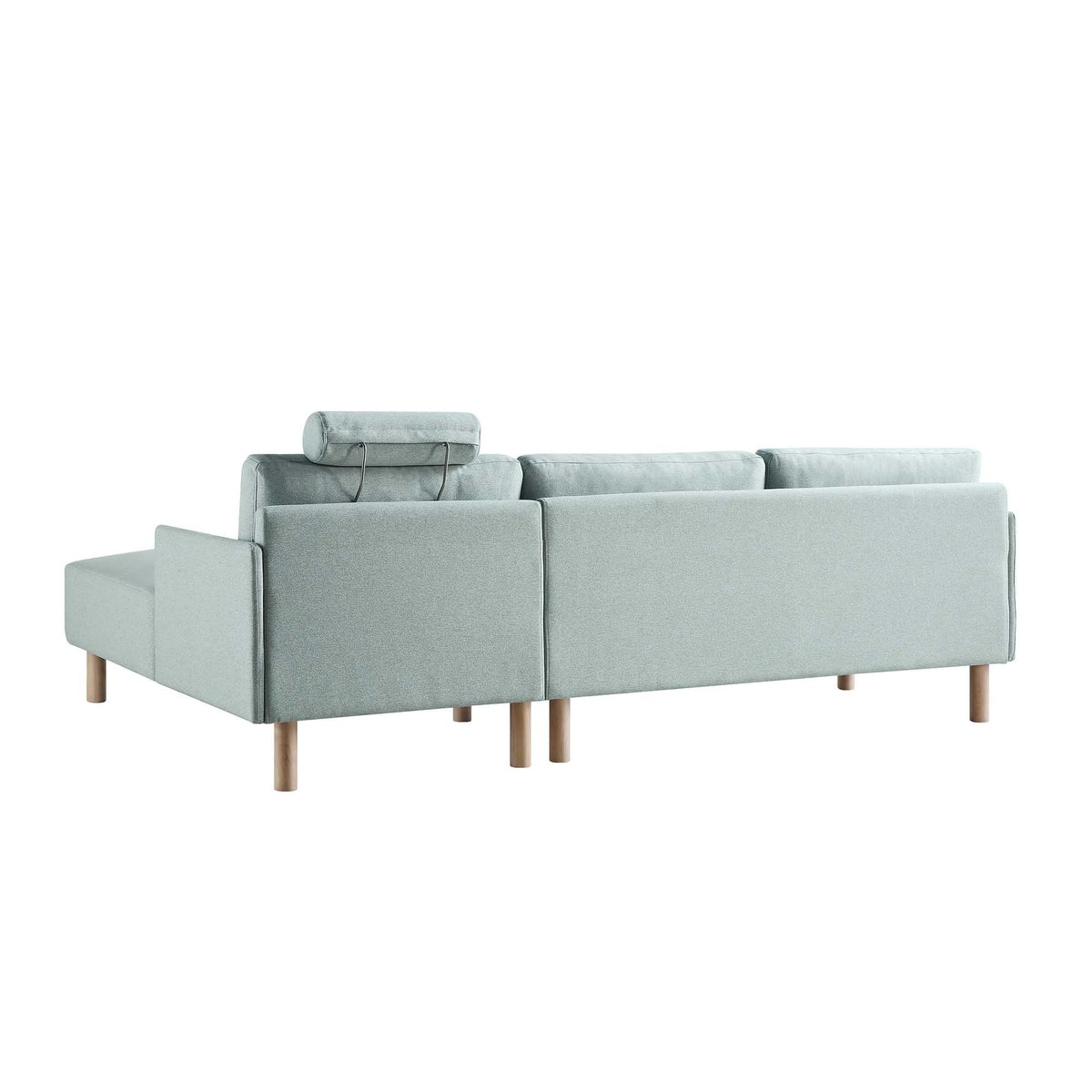 Timber Sage Green Fabric Sofa, Large 3-Seater Chaise Sofa Right Hand Facing — view 10