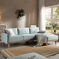 Timber Sage Green Fabric Sofa, Large 3-Seater Chaise Sofa Right Hand Facing — corner sofa from 2nd Time Around