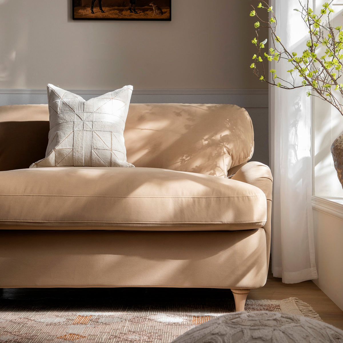 Daphnis Camel Velvet Sofa Bed, Loveseat — view 7