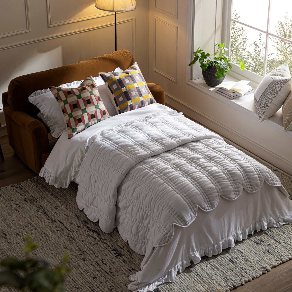 Daphnis Cinnamon Velvet Sofa Bed, Loveseat — view 5