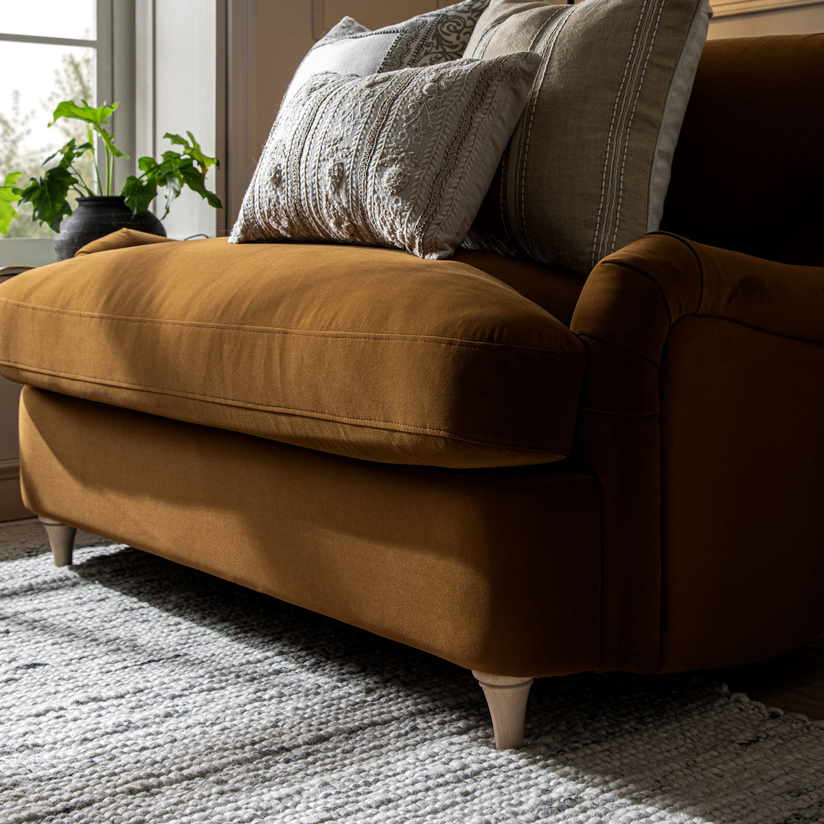 Daphnis Cinnamon Velvet Sofa Bed, Loveseat — view 8