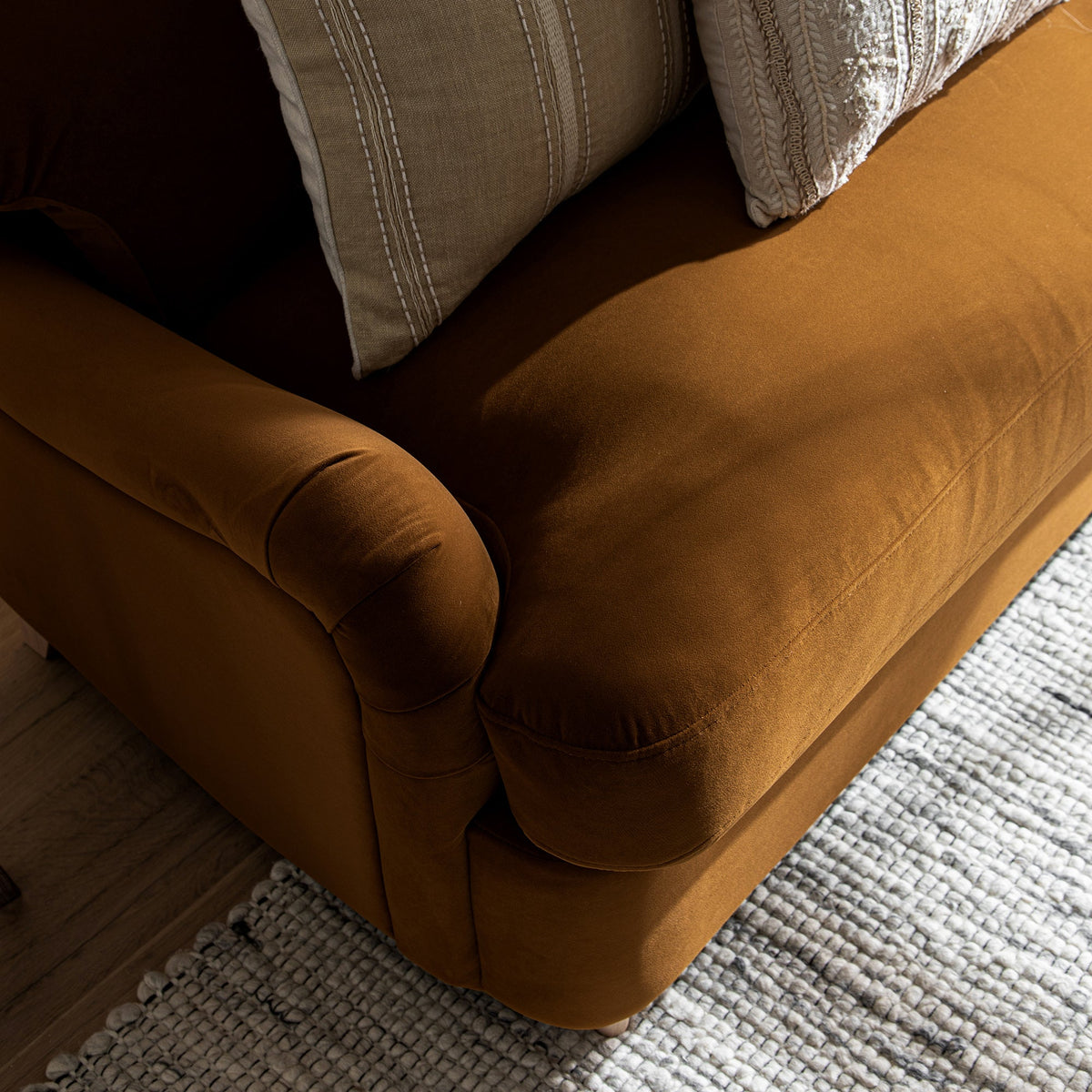 Daphnis Cinnamon Velvet Sofa Bed, Loveseat — view 9