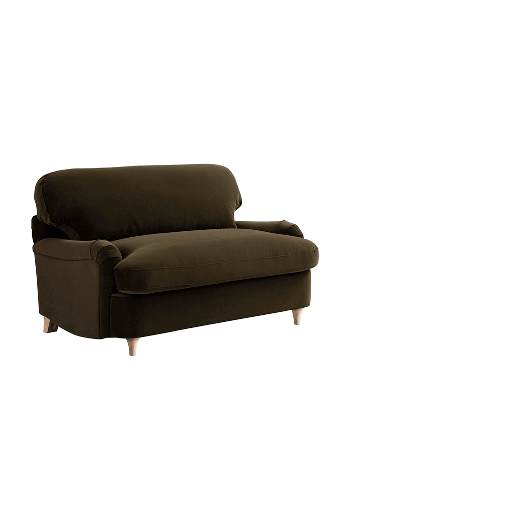 Daphnis Seaweed Velvet Sofa Bed, Loveseat — view 9