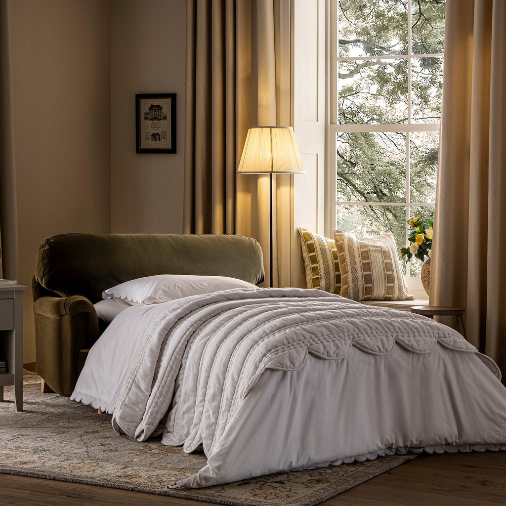 Daphnis Seaweed Velvet Sofa Bed, Loveseat — sofa bed from 2nd Time Around