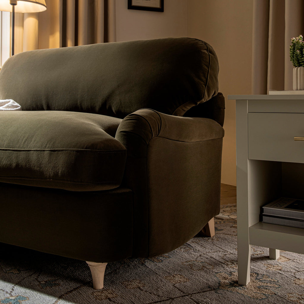 Daphnis Seaweed Velvet Sofa Bed, Loveseat — view 7