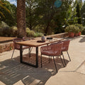 Hali 4 Seater Wooden Outdoor Dining Set with Hali Pink Chairs - 175cm — garden dining set from 2nd Time Around