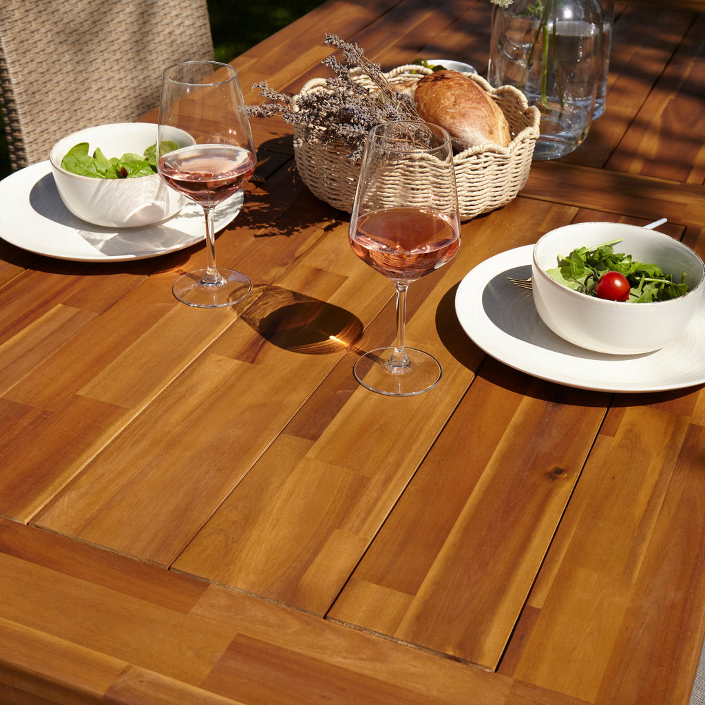 Hali 4 Seater Wooden Outdoor Dining Set with Hali Pink Chairs - 175cm — view 8