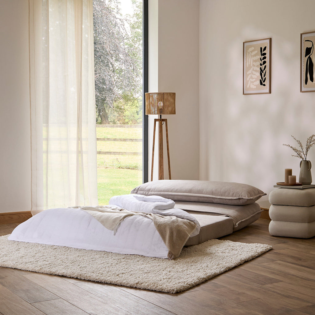 Harlow 2 Seater Double Sofa Bed - Soft Beige — view 3