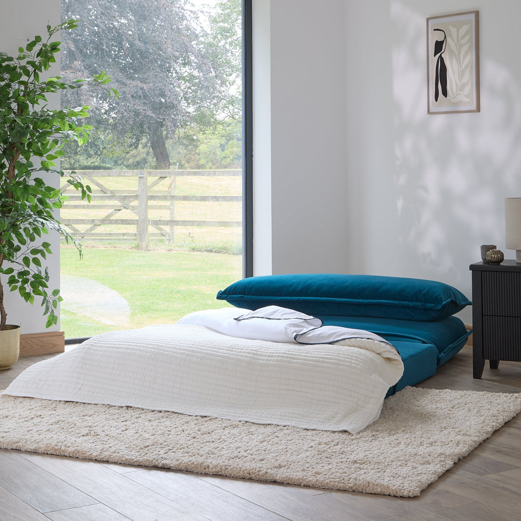 Harlow Double Sofa Bed - Soft Teal — view 2