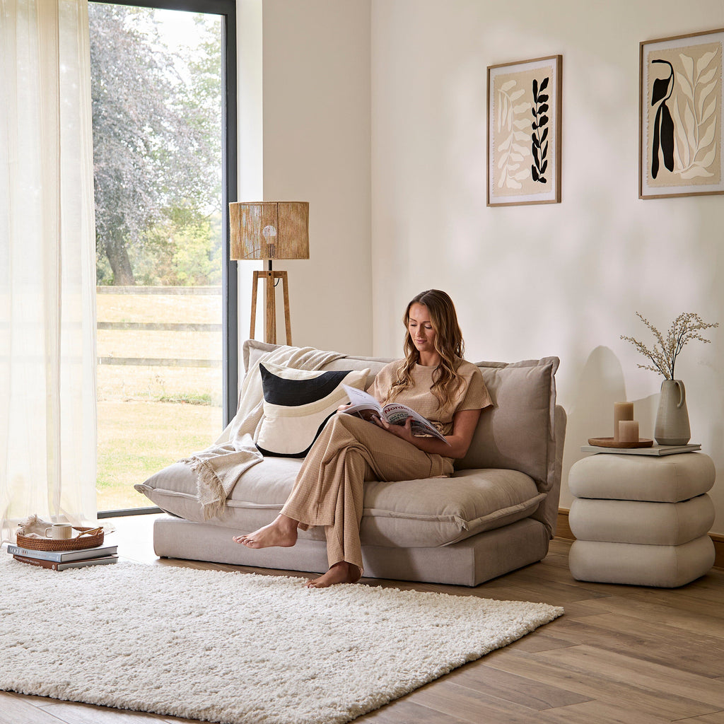 Harlow 2 Seater Double Sofa Bed - Soft Beige — view 2