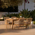 Harlyn 4 Seater Wooden Garden Dining Set with Killian Chairs - 160cm — garden dining set from 2nd Time Around