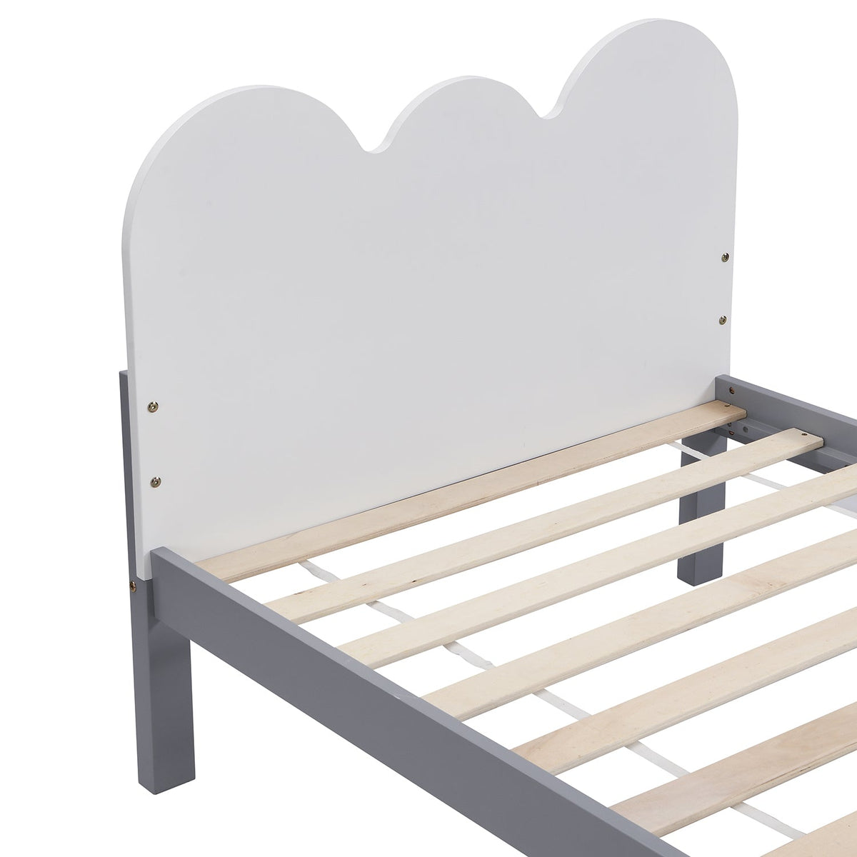 Hedwig Wooden Cloud Headboard Kid's Single Bed — view 7