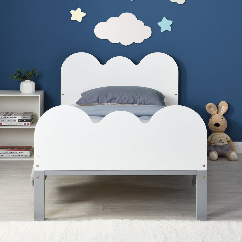 Hedwig Wooden Cloud Headboard Kid's Single Bed — view 2