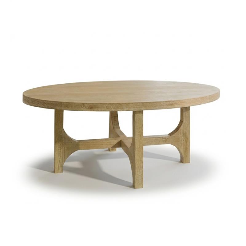 Jade Chalked Mango Wood Oval Coffee Table — view 9