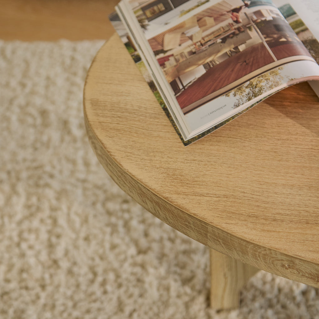 Jade Chalked Mango Wood Oval Coffee Table — view 6