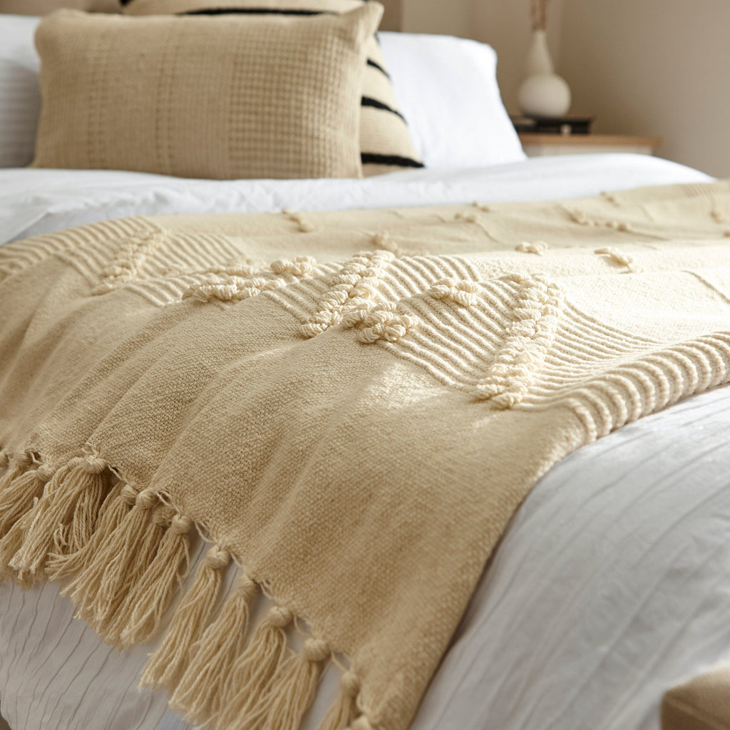Cavill Fabric Double Bed - Soft Beige — view 4