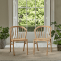 Mabel Whitewash Oak Dining Chairs - Set of 2 — dining chair from 2nd Time Around