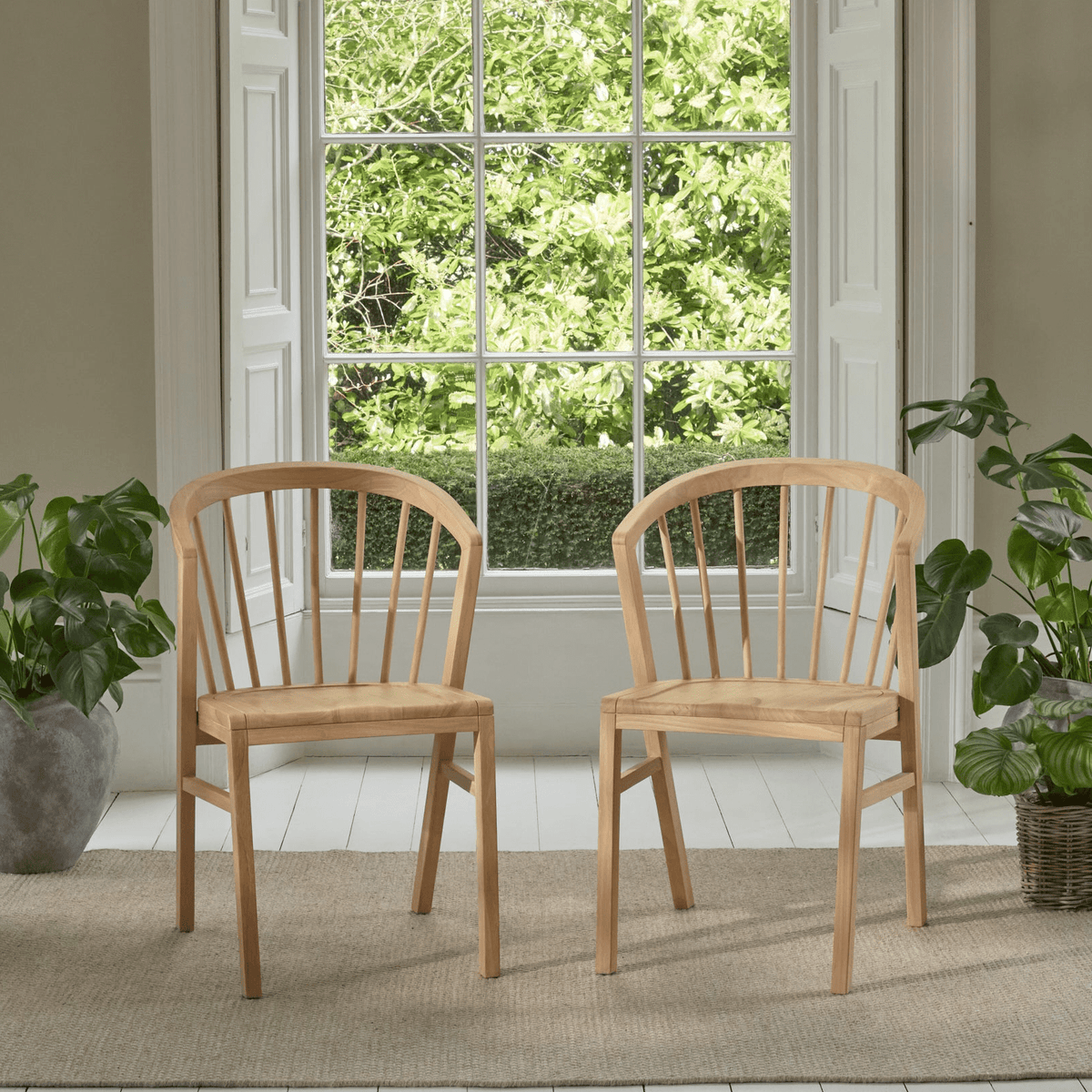 Mabel Whitewash Oak Dining Chairs - Set of 2 — dining chair from 2nd Time Around