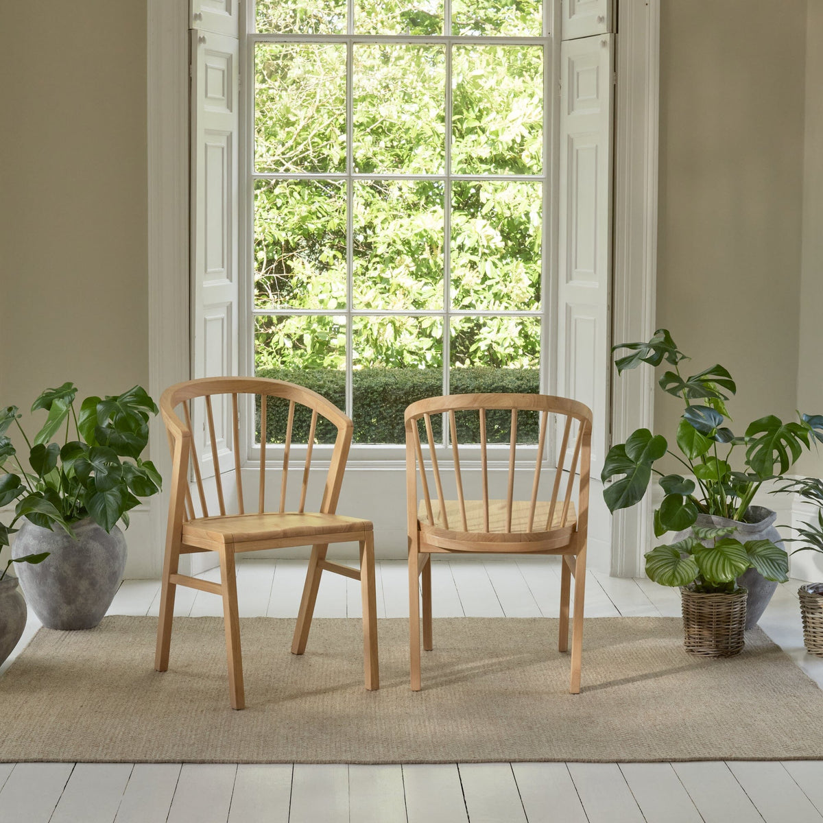 Mabel Whitewash Oak Dining Chairs - Set of 2 — view 5