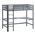 Sydney High Bunk Bed With Desk - Grey — bed frame from 2nd Time Around