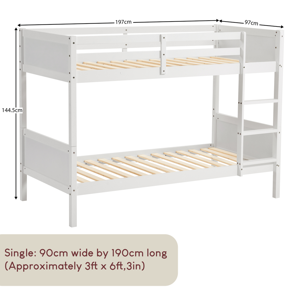 Gemini Detachable Bunk Bed - White — view 3