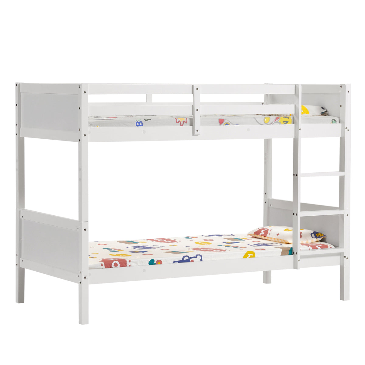 Gemini Detachable Bunk Bed - White — bed frame from 2nd Time Around