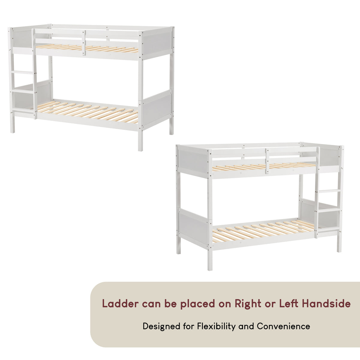 Gemini Detachable Bunk Bed - White — view 9
