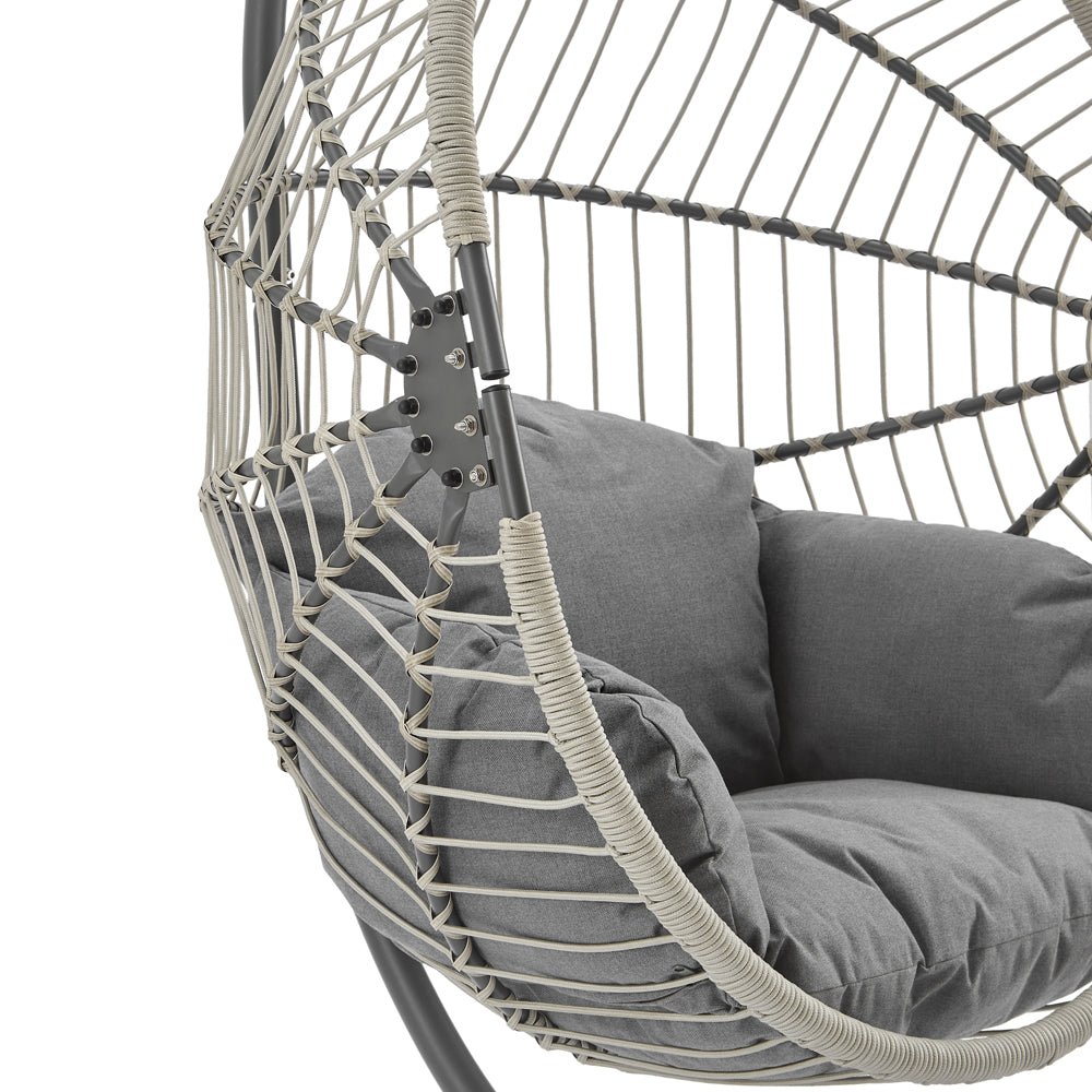 Harrington Rattan + Rope Indoor Outdoor Single Hanging Chair — view 8