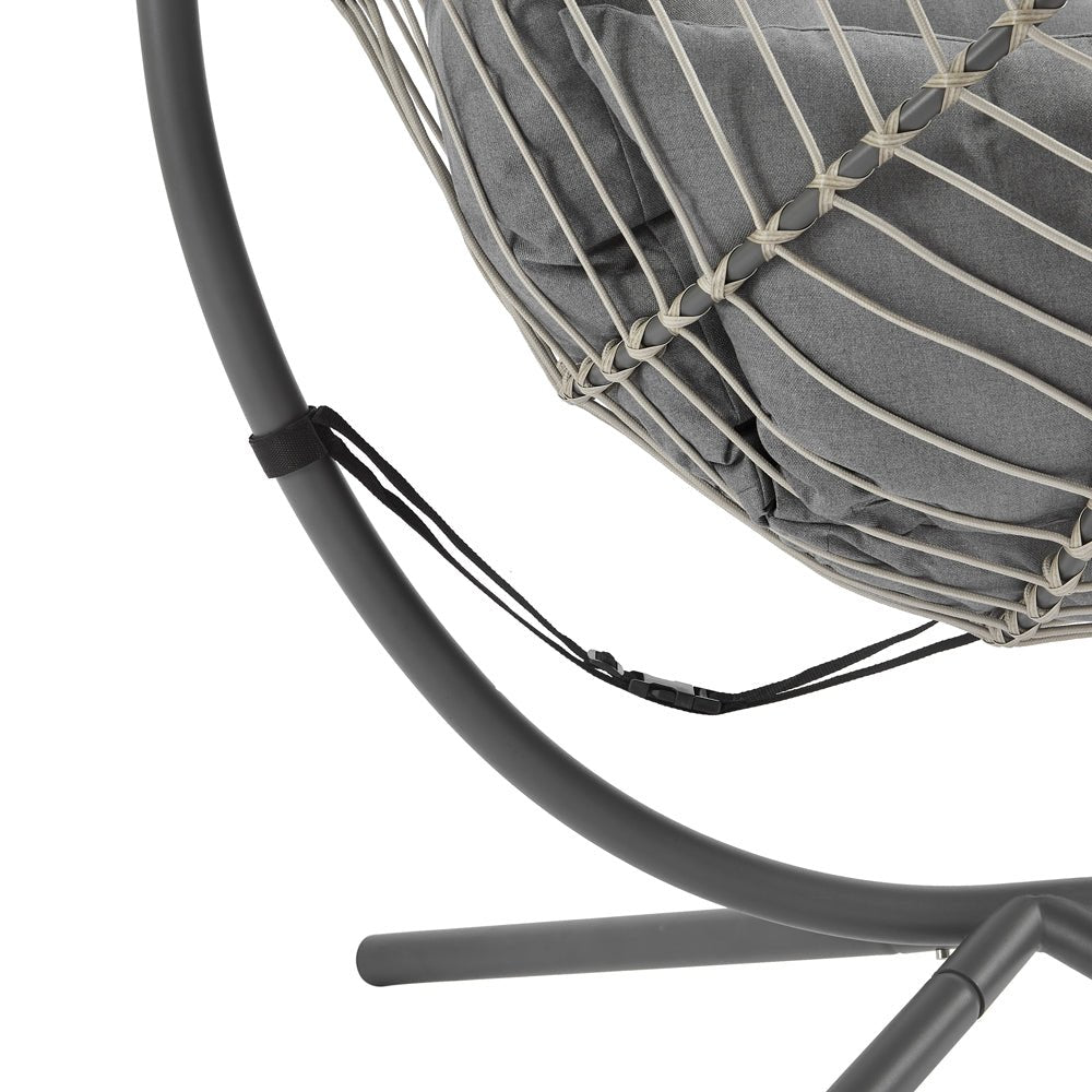 Harrington Rattan + Rope Indoor Outdoor Single Hanging Chair — view 10