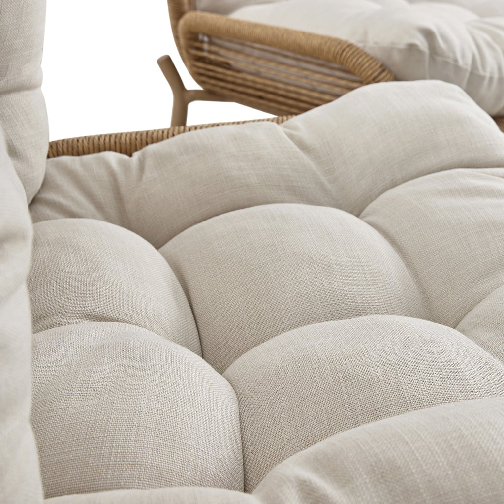 Marlowe Wicker and Aluminium Frame Sofa Set, Natural — view 10