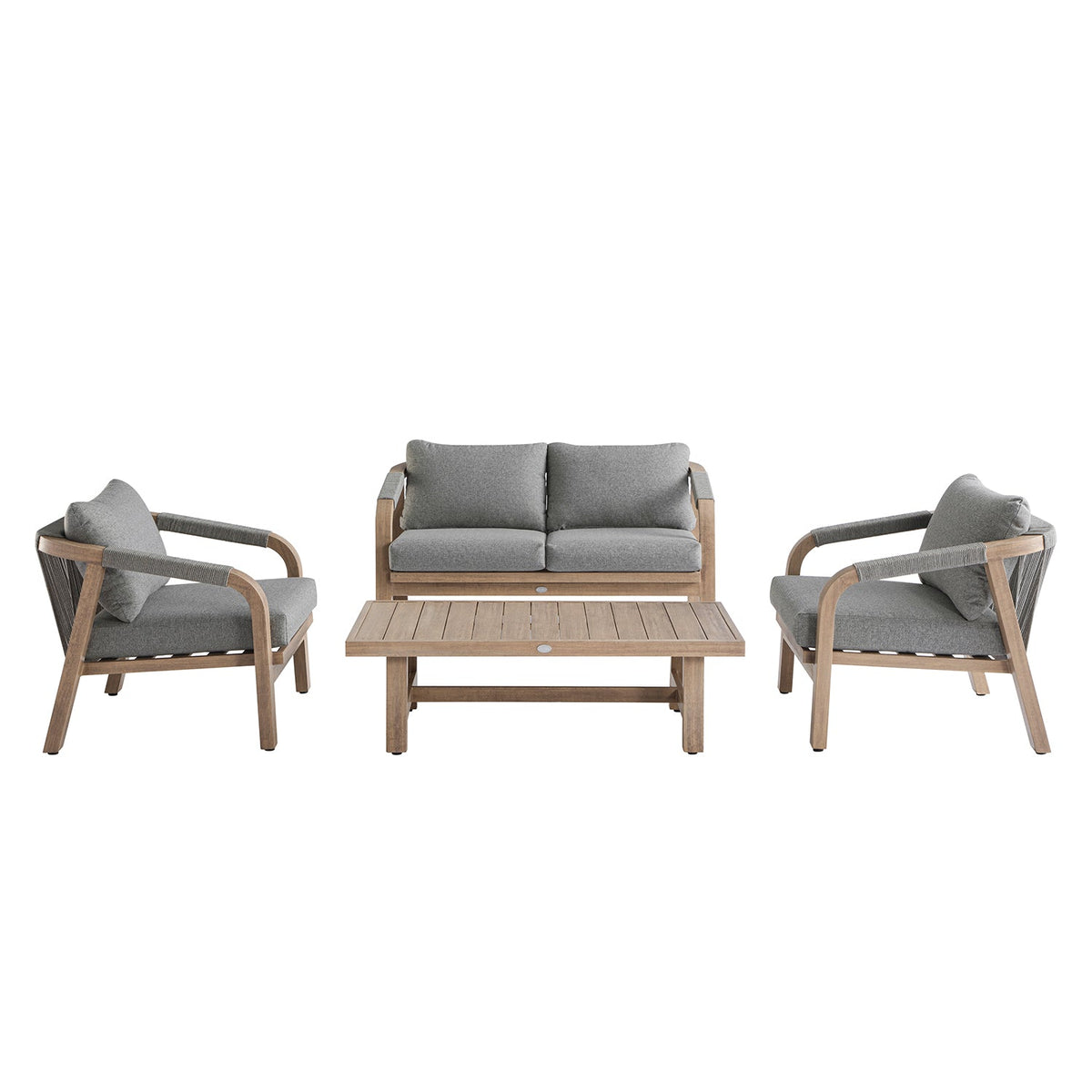 Manresa Rope 5-Seater Sofa Set, Natural and Grey — fire pit from 2nd Time Around