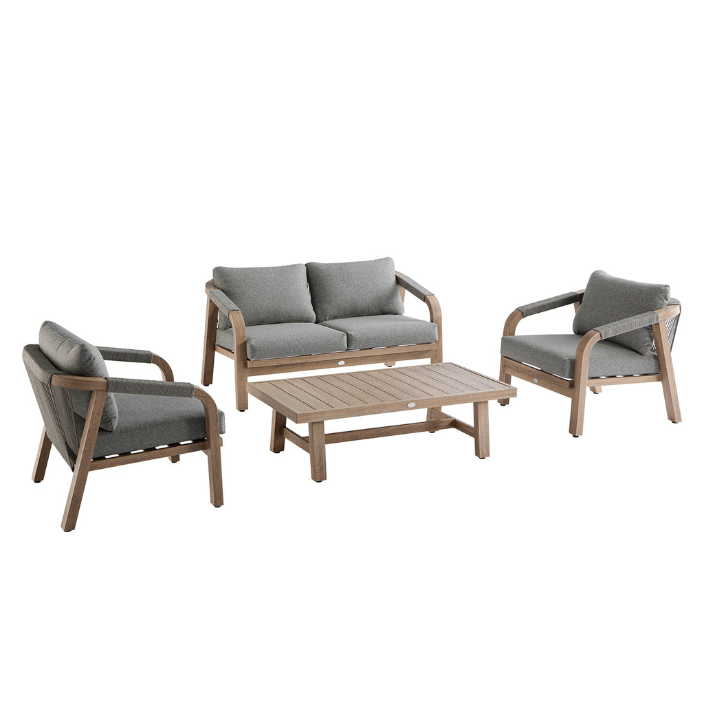 Manresa Rope 5-Seater Sofa Set, Natural and Grey — view 2