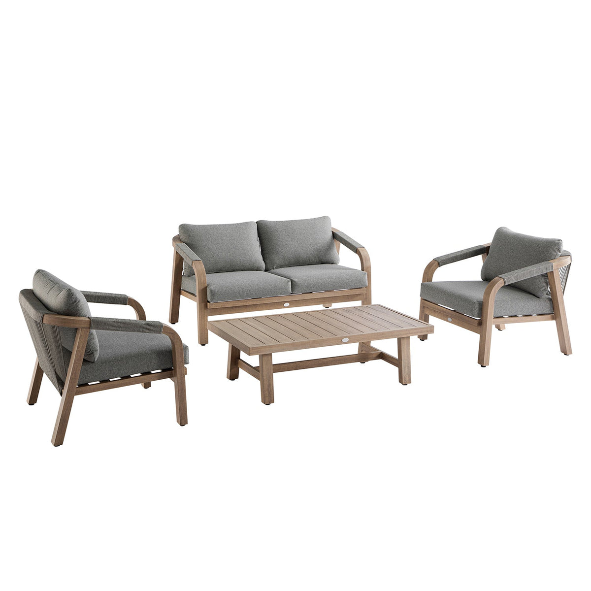Manresa Rope 5-Seater Sofa Set, Natural and Grey — view 2
