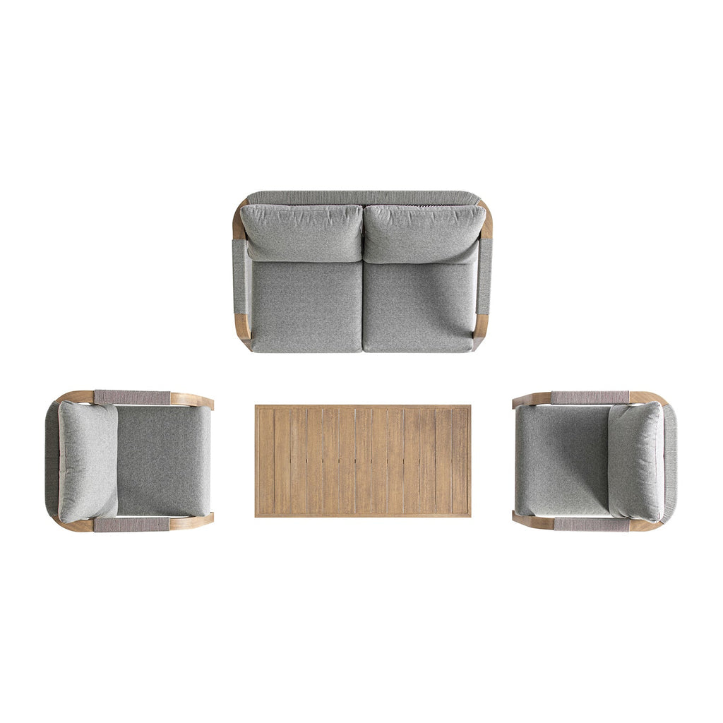 Manresa Rope 5-Seater Sofa Set, Natural and Grey — view 5