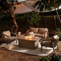 Manresa Rope 5-Seater Firepit Sofa Set, Taupe and Beige — fire pit from 2nd Time Around