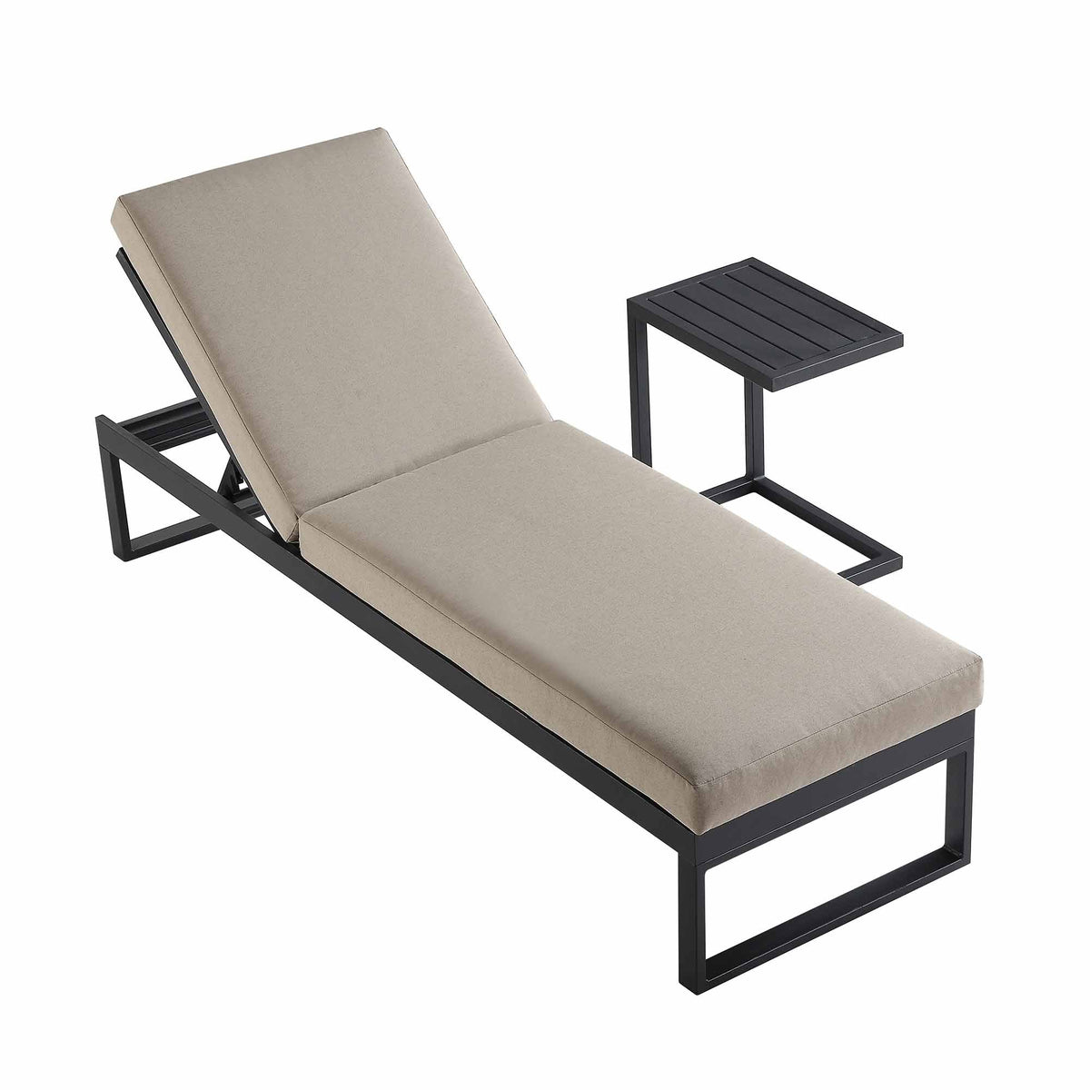 Albany Aluminium Sun Lounger, Taupe — view 6