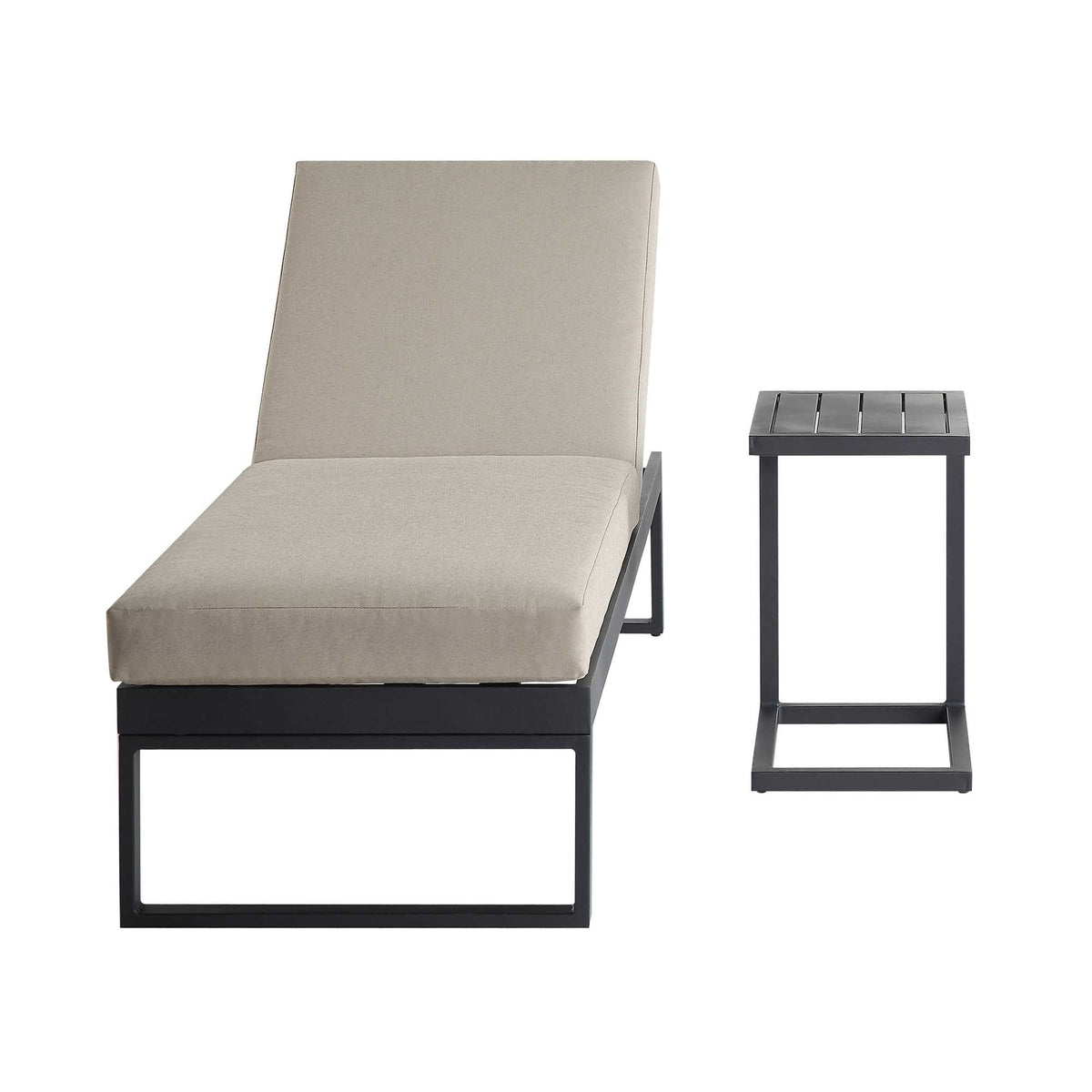 Albany Aluminium Sun Lounger, Taupe — view 7