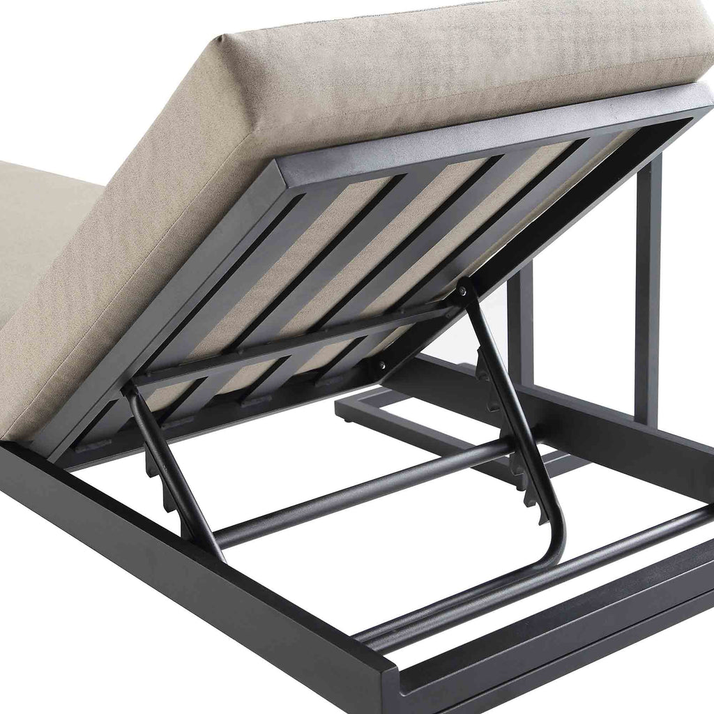 Albany Aluminium Sun Lounger, Taupe — view 9