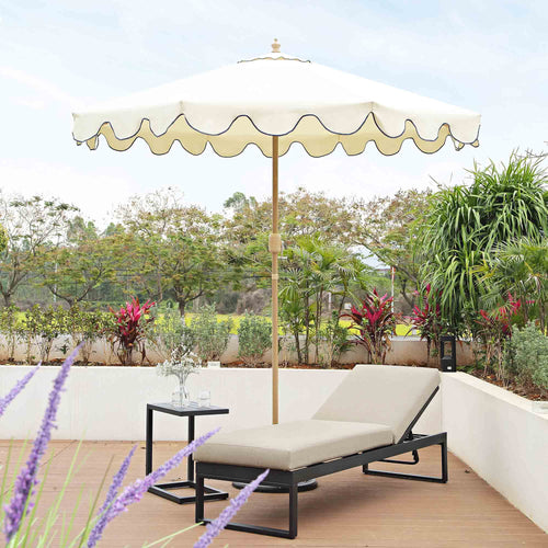 Albany Aluminium Sun Lounger, Taupe — garden chair from 2nd Time Around