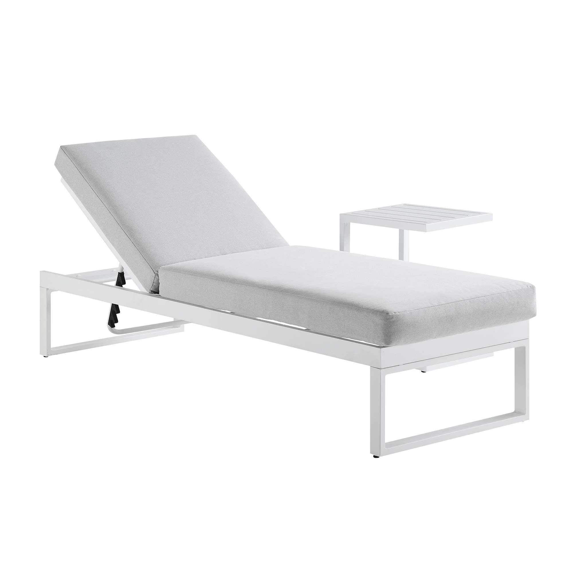 Albany Aluminium Sun Lounger, White — view 5