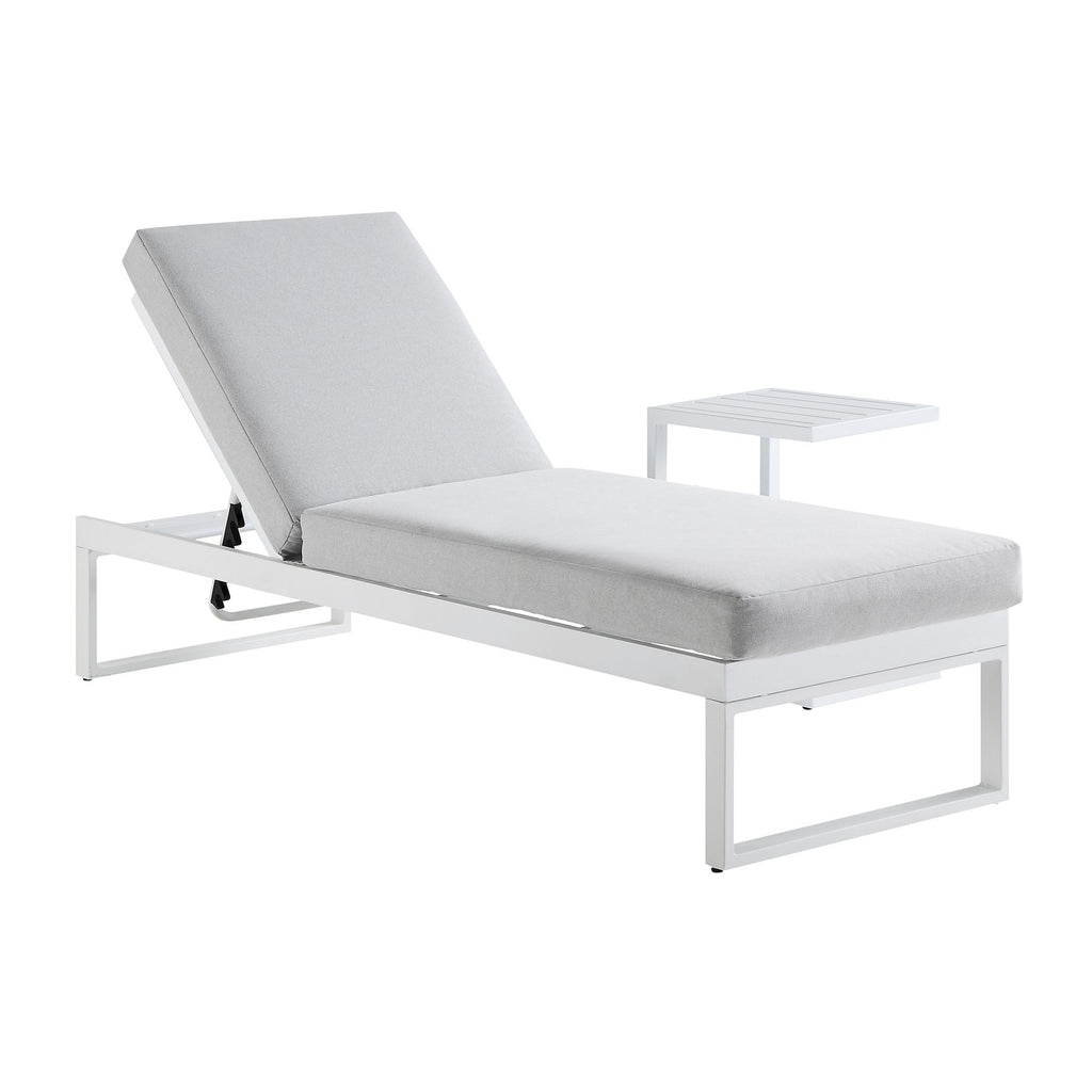 Albany Aluminium Sun Lounger, White — view 2