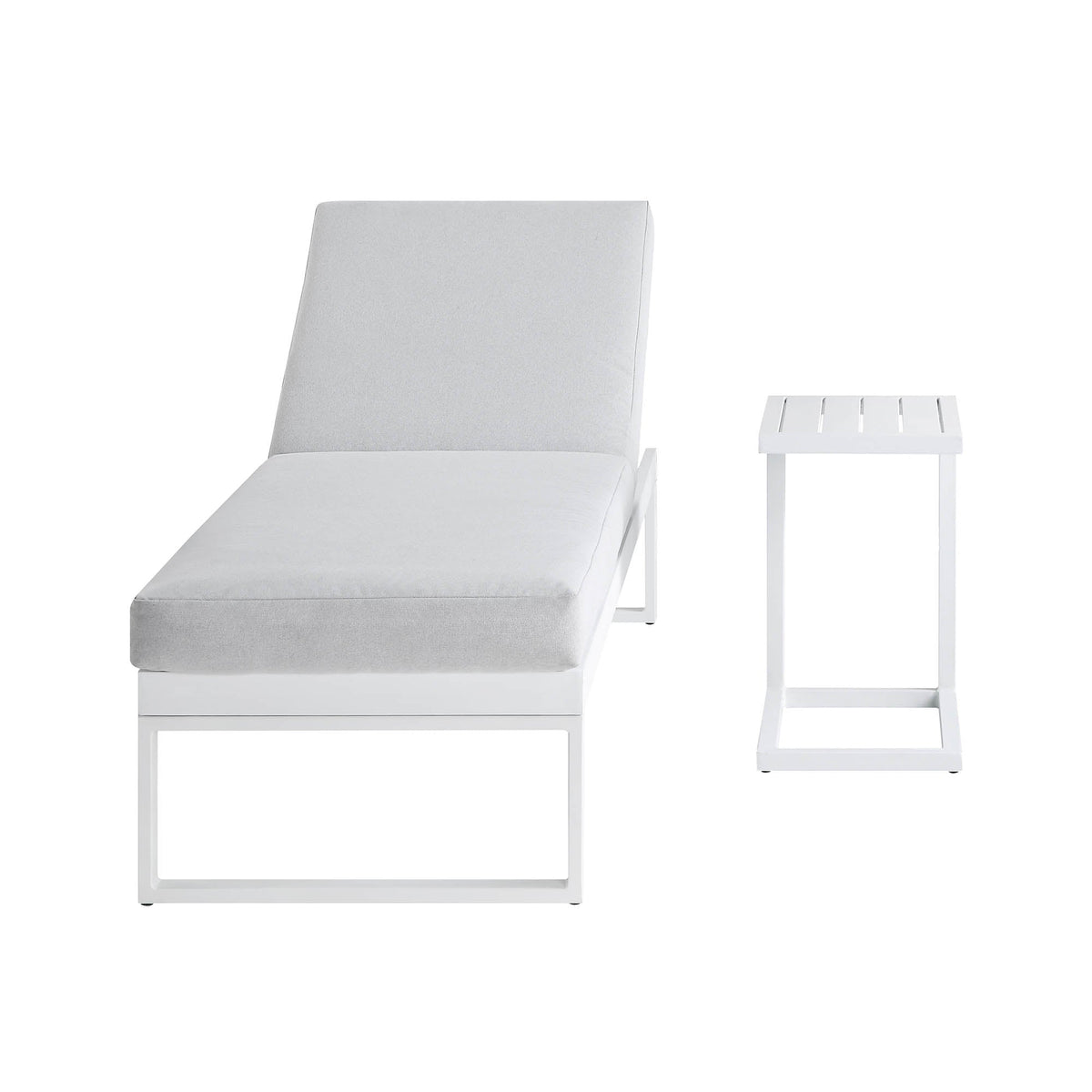 Albany Aluminium Sun Lounger, White — view 7