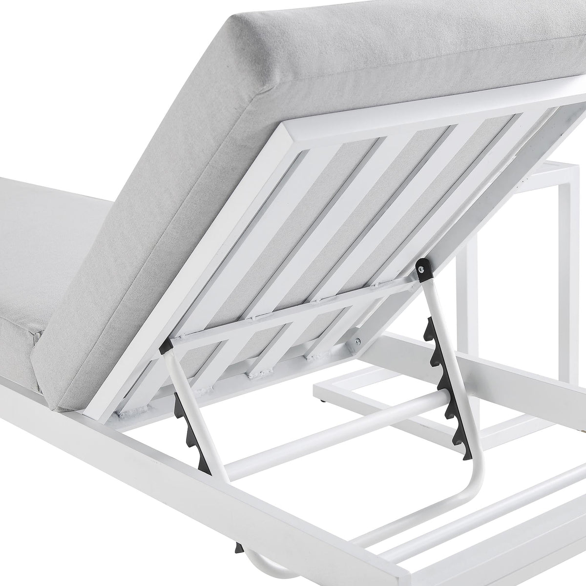 Albany Aluminium Sun Lounger, White — view 9