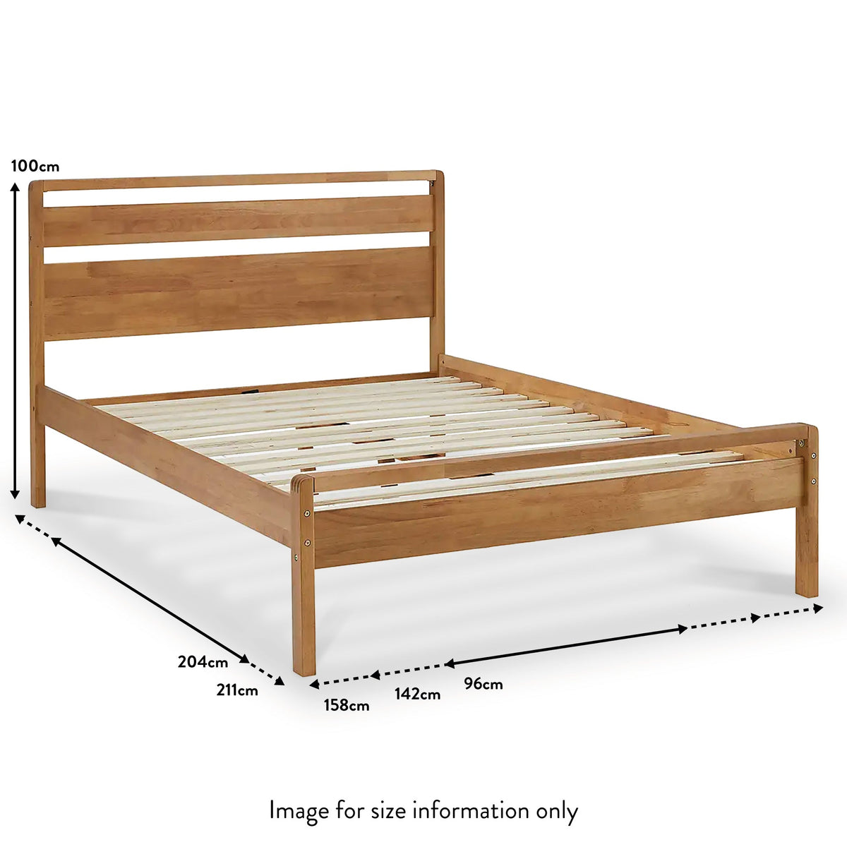 Maxi Oak Bed Frame — view 5